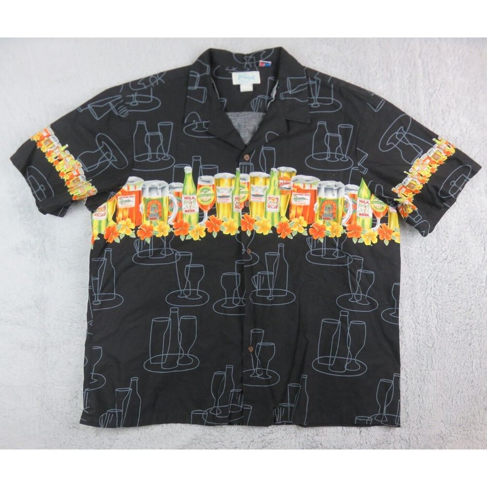 Mens Kole Kole RJC Short Sleeve Button Front Shirt 2XL Hawaiian Beer Brewery